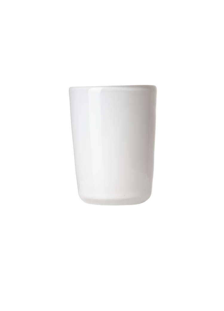 Thyme Hand Blown Water Glass in Opaque White