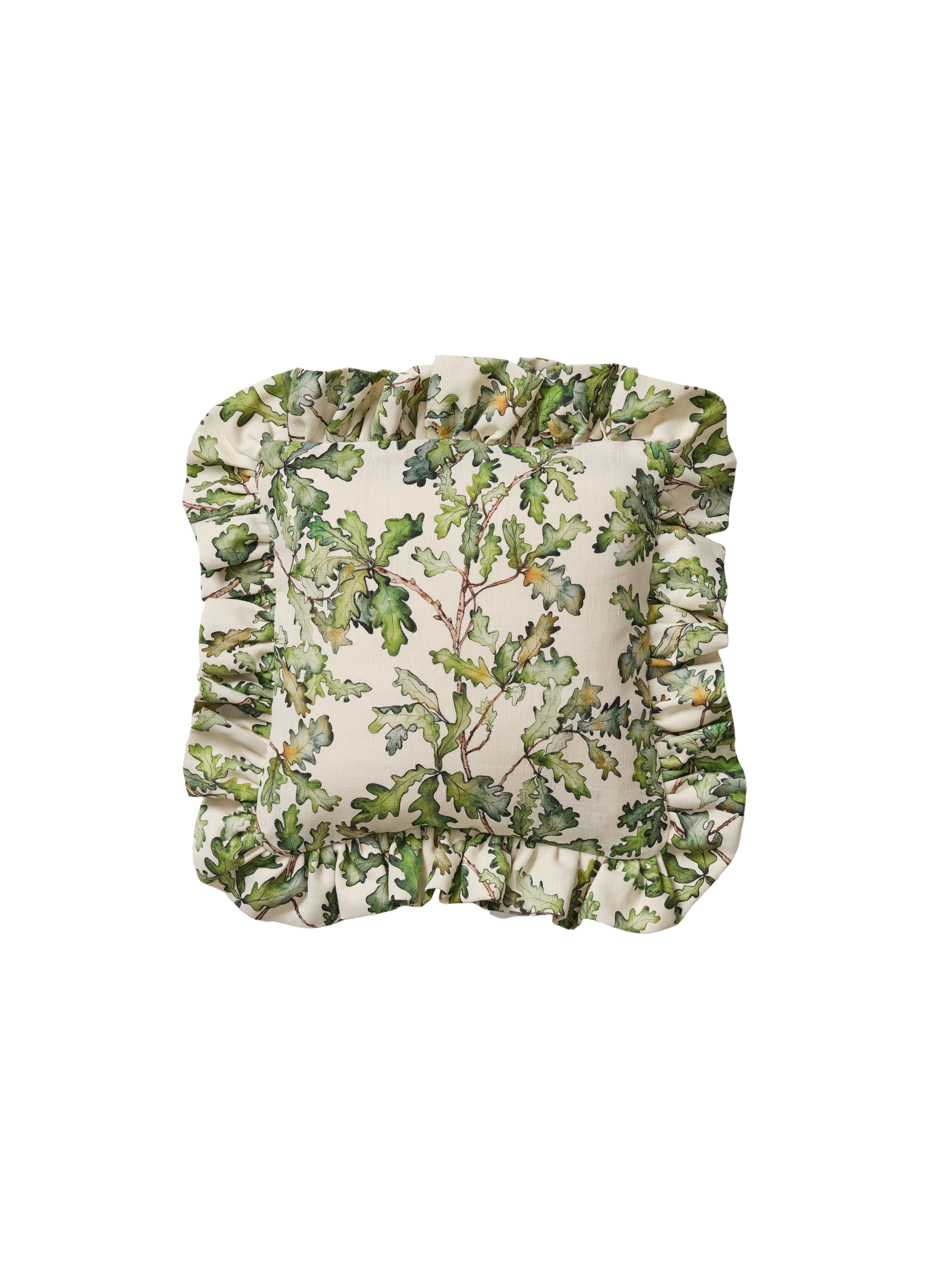 Oak Leaf Cushion with Frill