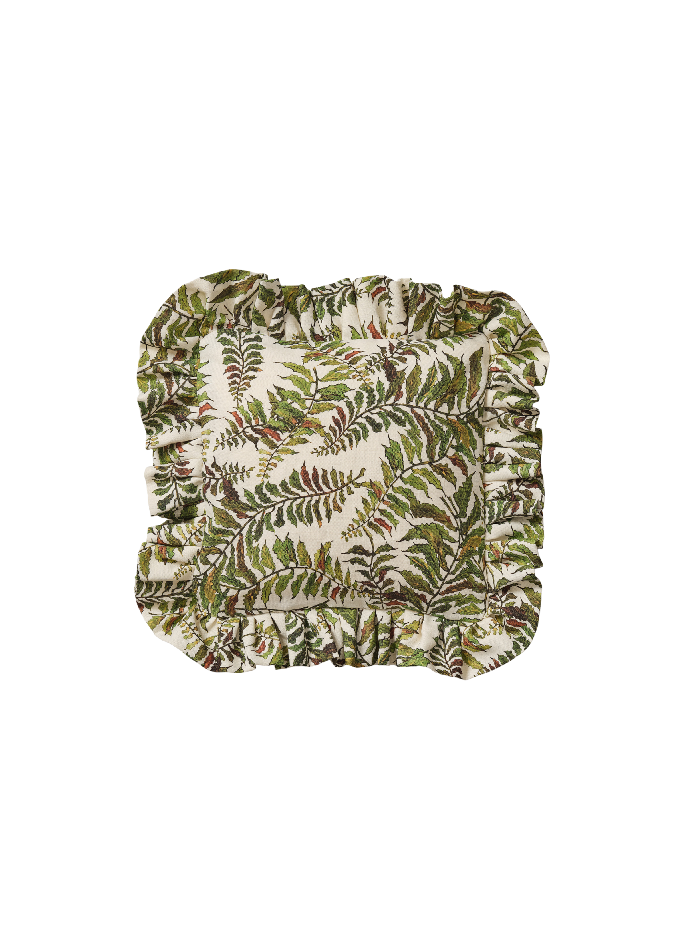 Fern Cushion with Frill