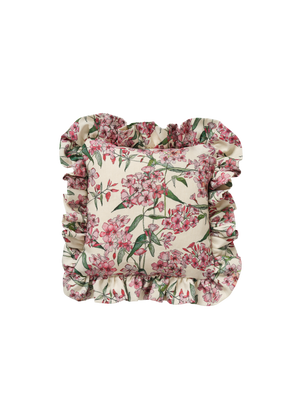 Pink Phlox Cushion with Frill