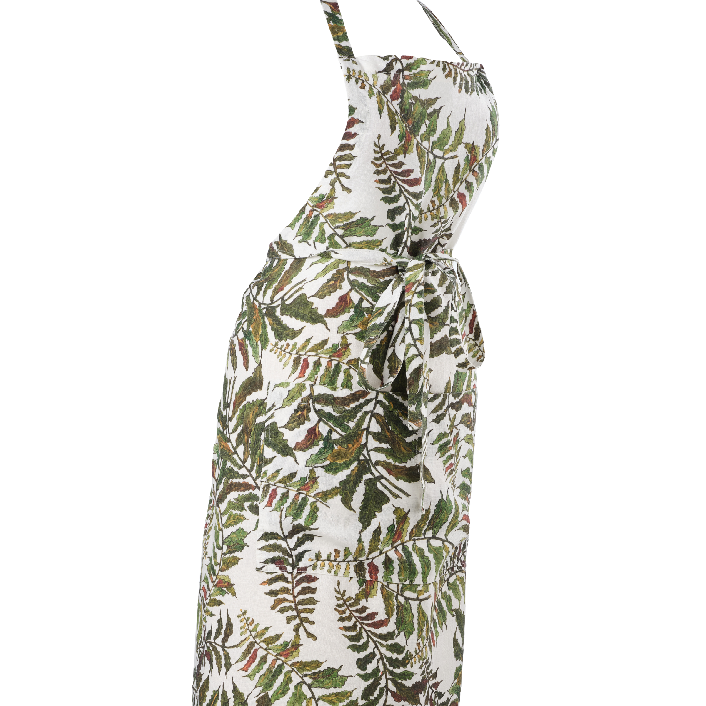 Fern Printed Linen Apron