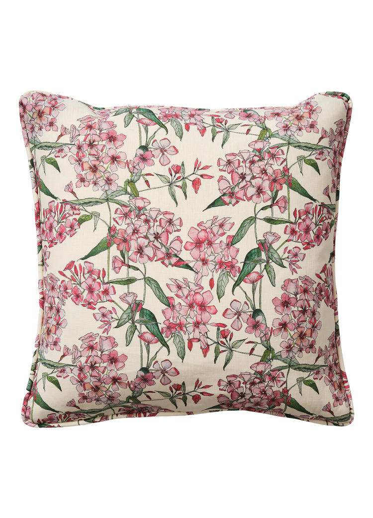 Pink Phlox Square Cushion