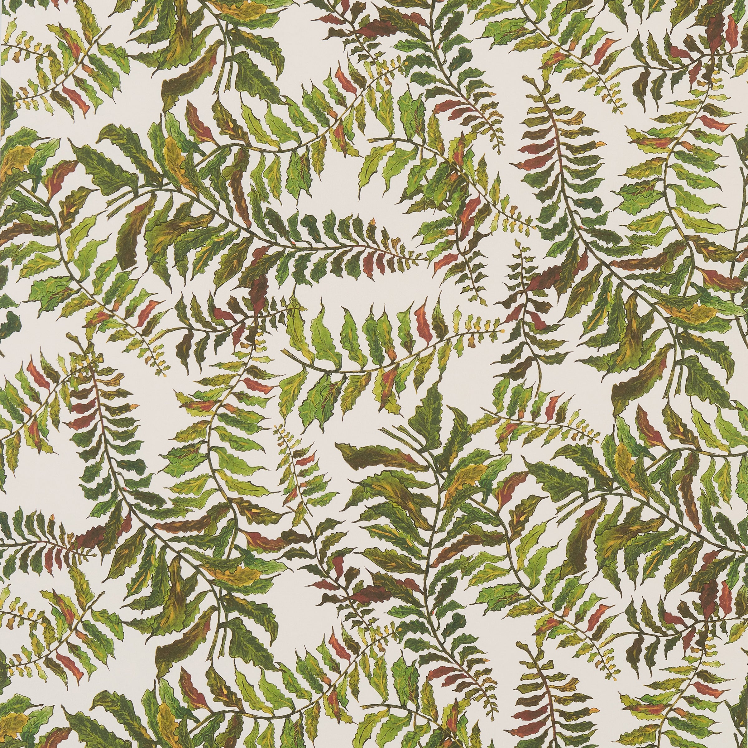 Fern Wallpaper - Off White Wallpaper