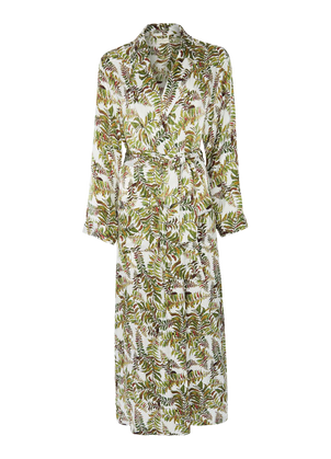 Silk Robe in Fern