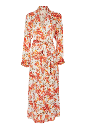 Silk Robe in Wild Rose