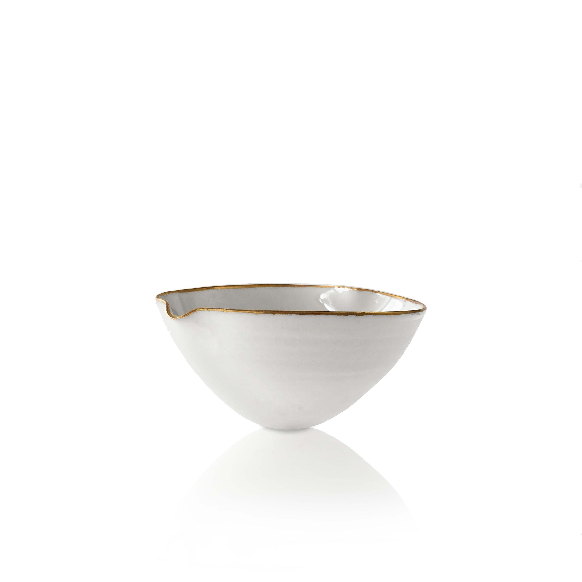 Heart Bowl with Gold Rim