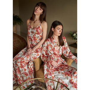 Silk Robe in Wild Rose