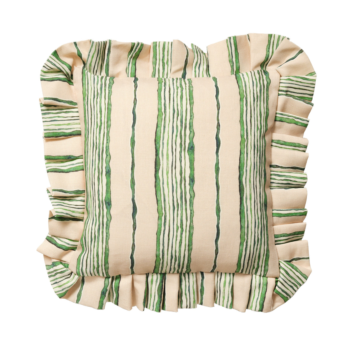Wide Stem Green Frill Cushion
