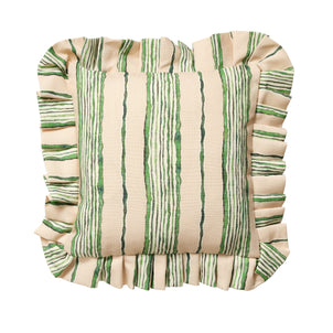 Wide Stem Green Frill Cushion